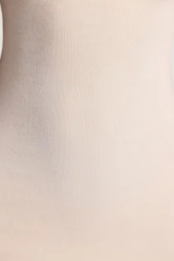 Oh Polly Bride To Be^Textured Jersey Open Back Maxi Dress in Ivory