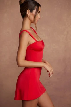 Oh Polly Graduation Dresses^Tie Up Back Mini Dress in Red