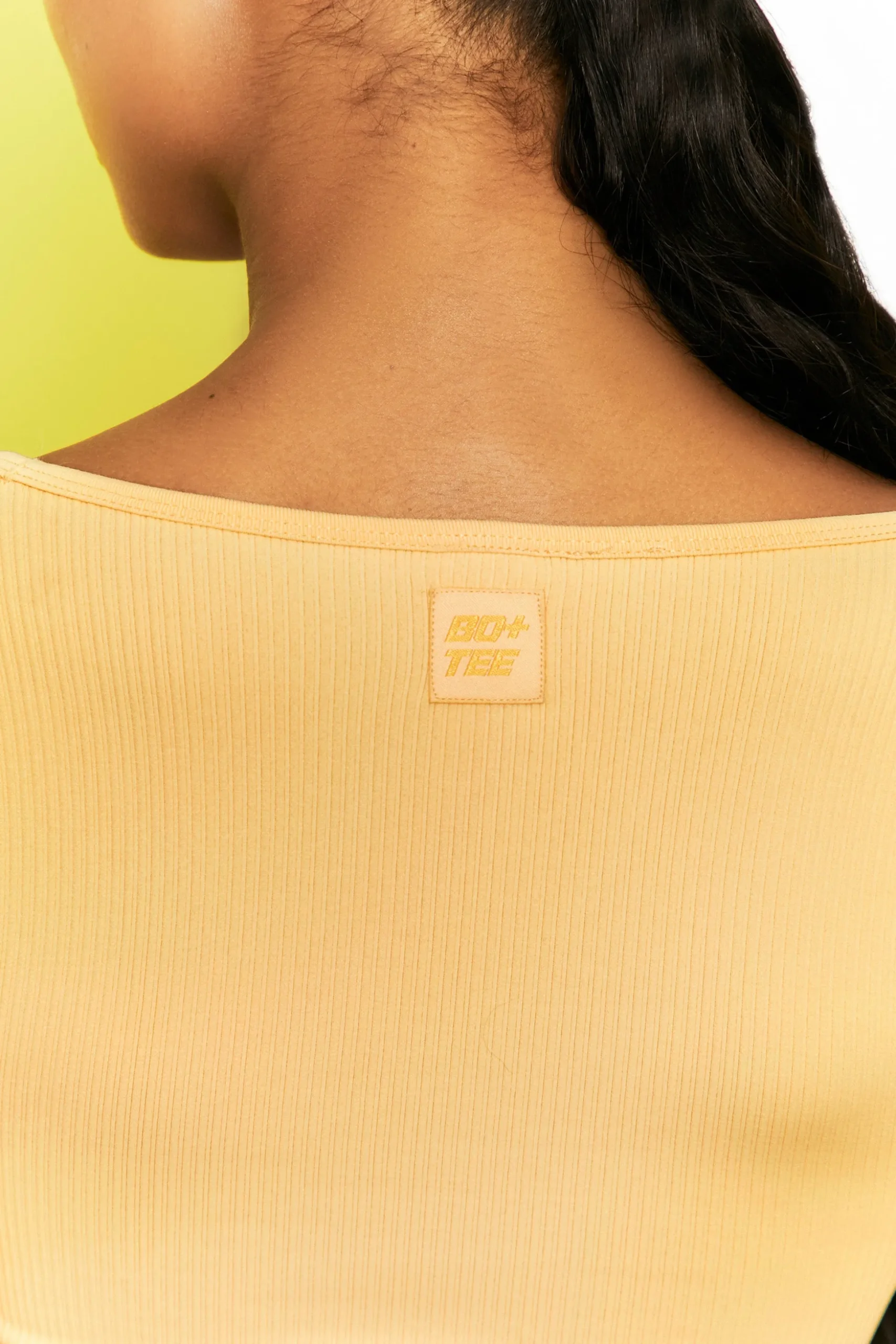 Oh Polly Women'S Clothing Sale - $65 And Under | Women'S Clothing Sale - $40 And Under^Time Check Ribbed Long Sleeve Crop Top in Yellow
