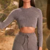 Oh Polly Women'S Clothing Sale - $65 And Under | Women'S Clothing Sale - $40 And Under^Trend Setter Tie Front Ribbed Knit Mini Shorts in Black Marl