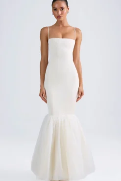 Oh Polly Bride To Be | Tulle Dresses^Tulle Hem Fishtail Gown in Ivory