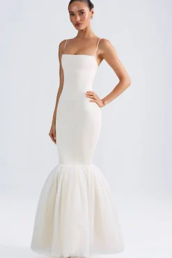 Oh Polly Bride To Be | Tulle Dresses^Tulle Hem Fishtail Gown in Ivory