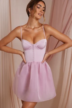 Oh Polly Women'S Clothing Sale - $65 And Under | Wedding Guest^Tulle Skirt Corset Mini Dress in Dusty Pink DustyPink