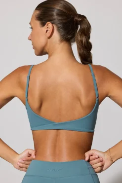 Oh Polly Women'S Clothing Sale - $65 And Under | Women'S Clothing Sale - $40 And Under^Twist Back Scoop Neck Sports Bra in Slate Blue SlateBlue
