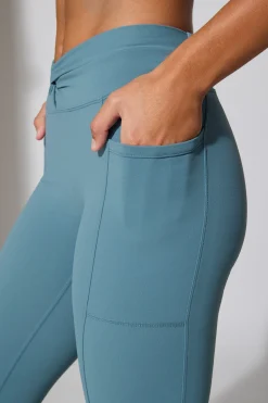 Oh Polly Women'S Clothing Sale - $65 And Under | Women'S Clothing Sale - $40 And Under^Twist Waist Flare Leggings in Slate Blue SlateBlue