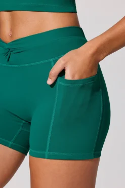 Oh Polly Women'S Clothing Sale - $65 And Under | Women'S Clothing Sale - $40 And Under^Twist Waist Mini Shorts with Pockets in Teal Green TealGreen