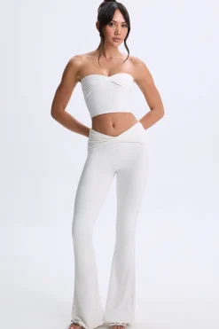 Oh Polly Co-Ords | Tops^Twist-Front Bandeau Top in White