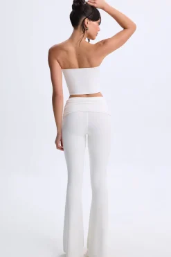 Oh Polly Bottoms | Co-Ords^Twist-Front Flared Trousers in White