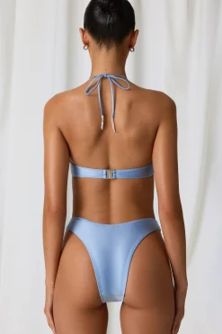 Oh Polly Bikini Sets | Bikini Tops^Underwired Halterneck Bikini Top in Sky Blue SkyBlue