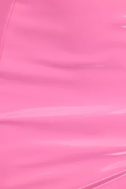 Oh Polly Co-Ords | Tops^Vinyl Underwired Bralette in Pink
