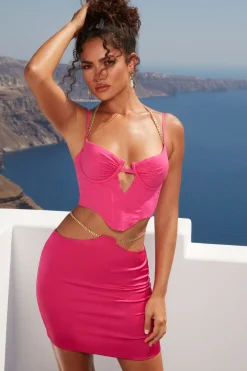 Oh Polly Women'S Clothing Sale - $65 And Under | Women'S Clothing Sale - $40 And Under^Waist Chain Mini Skirt in Pink