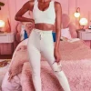 Oh Polly Women'S Clothing Sale - $65 And Under | Women'S Clothing Sale - $40 And Under^We Chillin’ Petite High Waisted Leggings in Cream