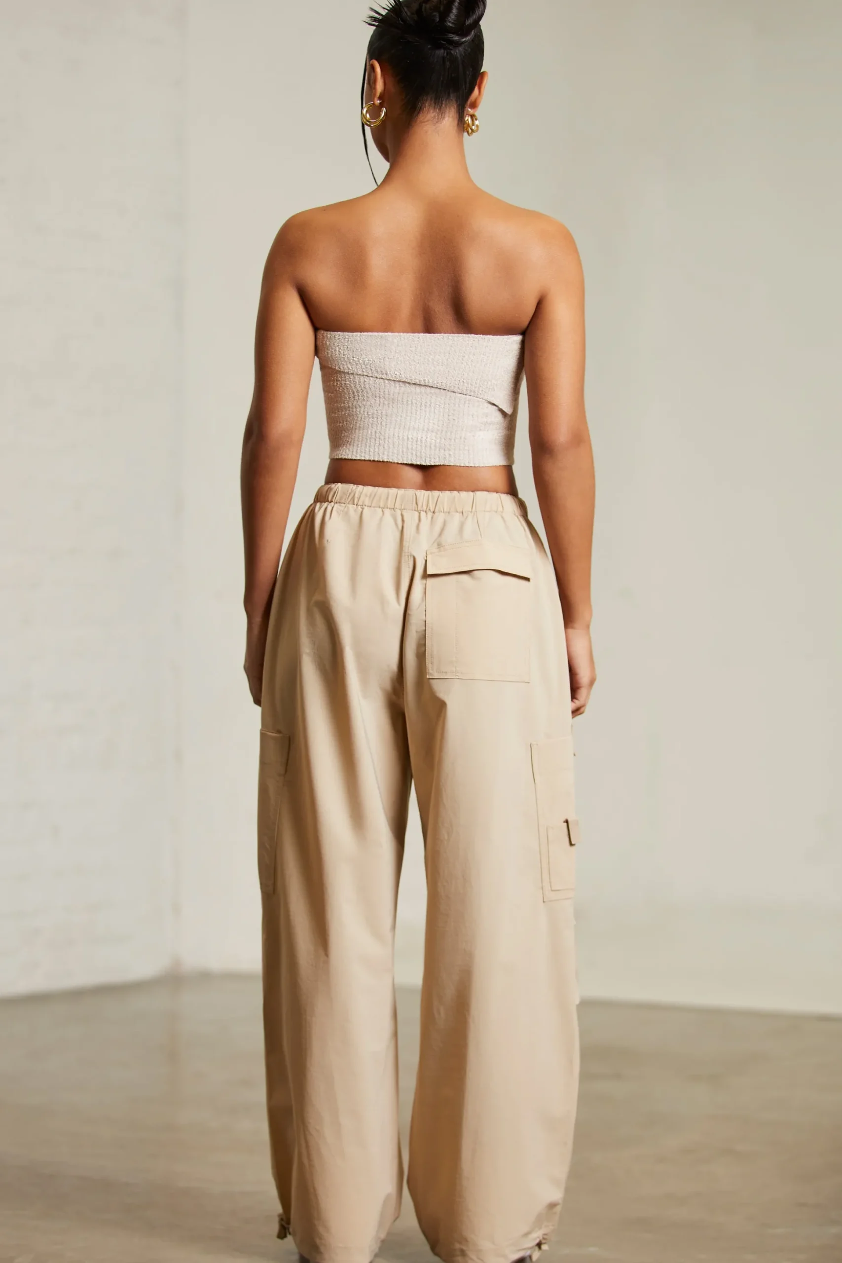 Oh Polly Women'S Clothing Sale - $65 And Under | Women'S Clothing Sale - $40 And Under^Wide Leg Cargo Trousers in Beige