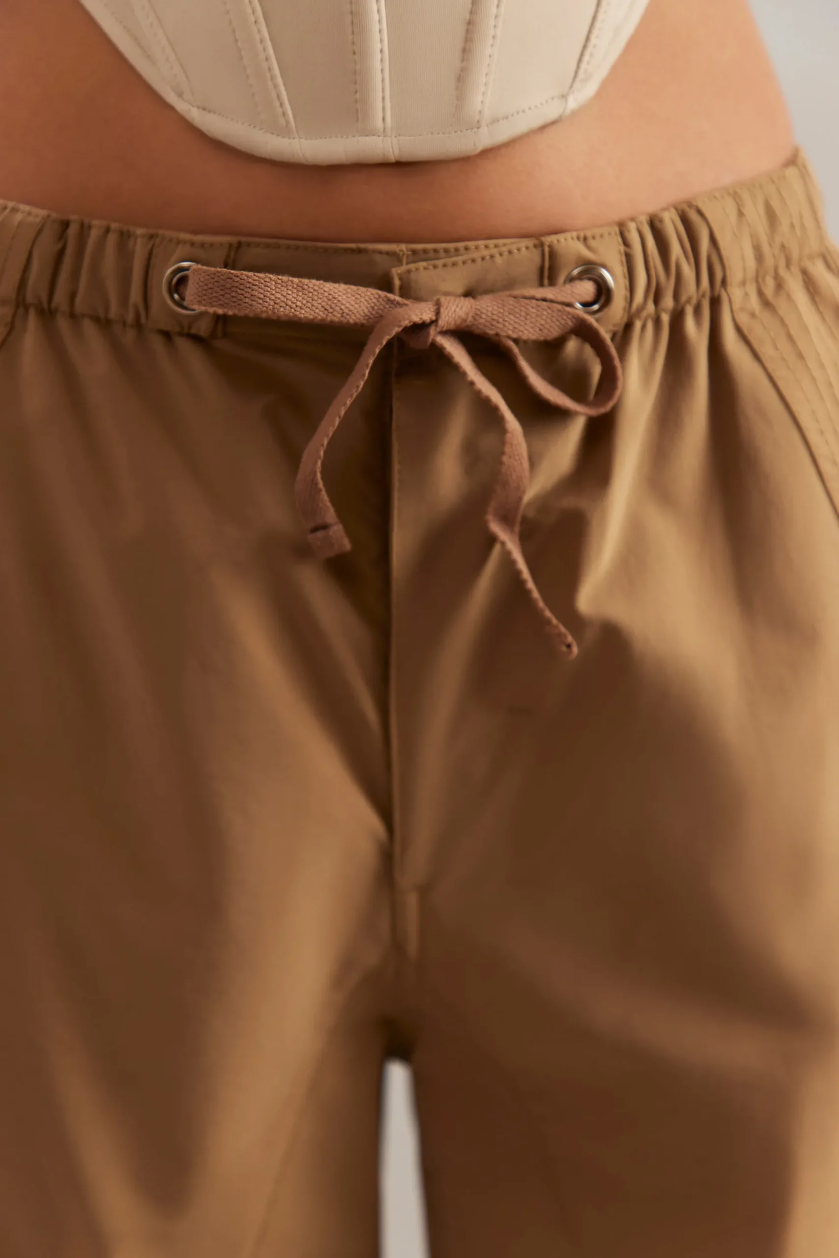 Oh Polly Bottoms | Co-Ords^Wide Leg Cargo Trousers in Tan