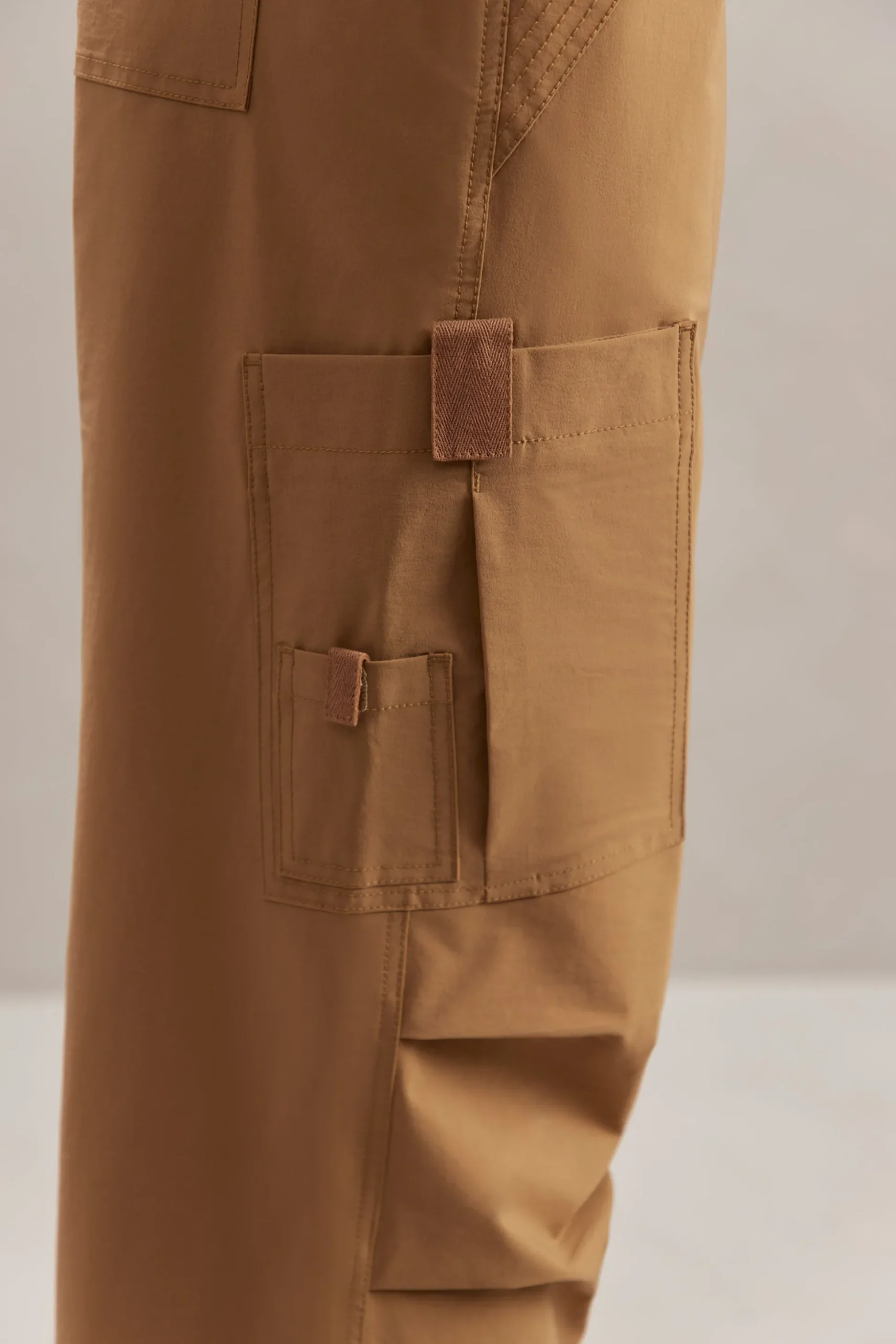 Oh Polly Bottoms | Co-Ords^Wide Leg Cargo Trousers in Tan