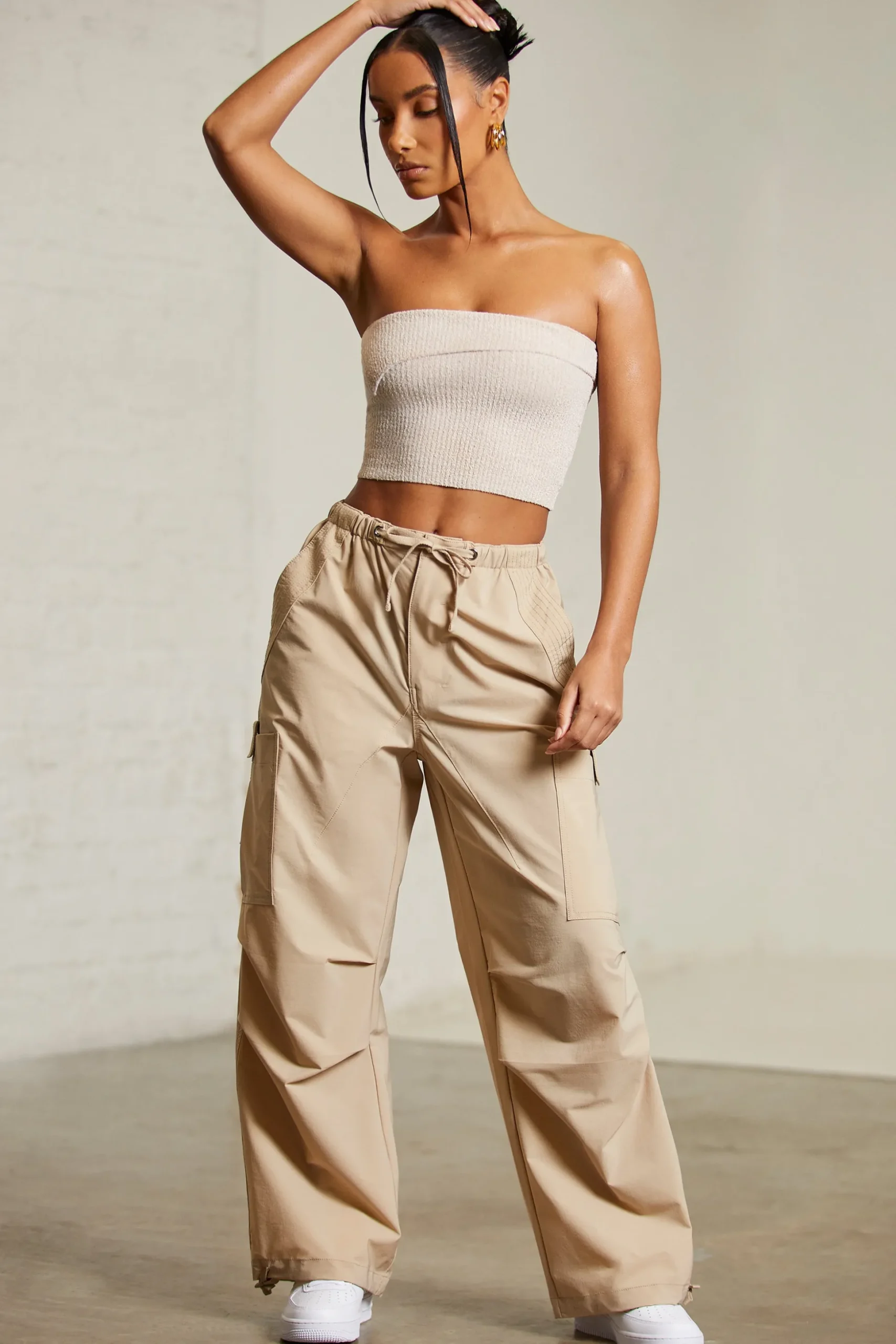 Oh Polly Women'S Clothing Sale - $65 And Under | Women'S Clothing Sale - $40 And Under^Wide Leg Cargo Trousers in Beige