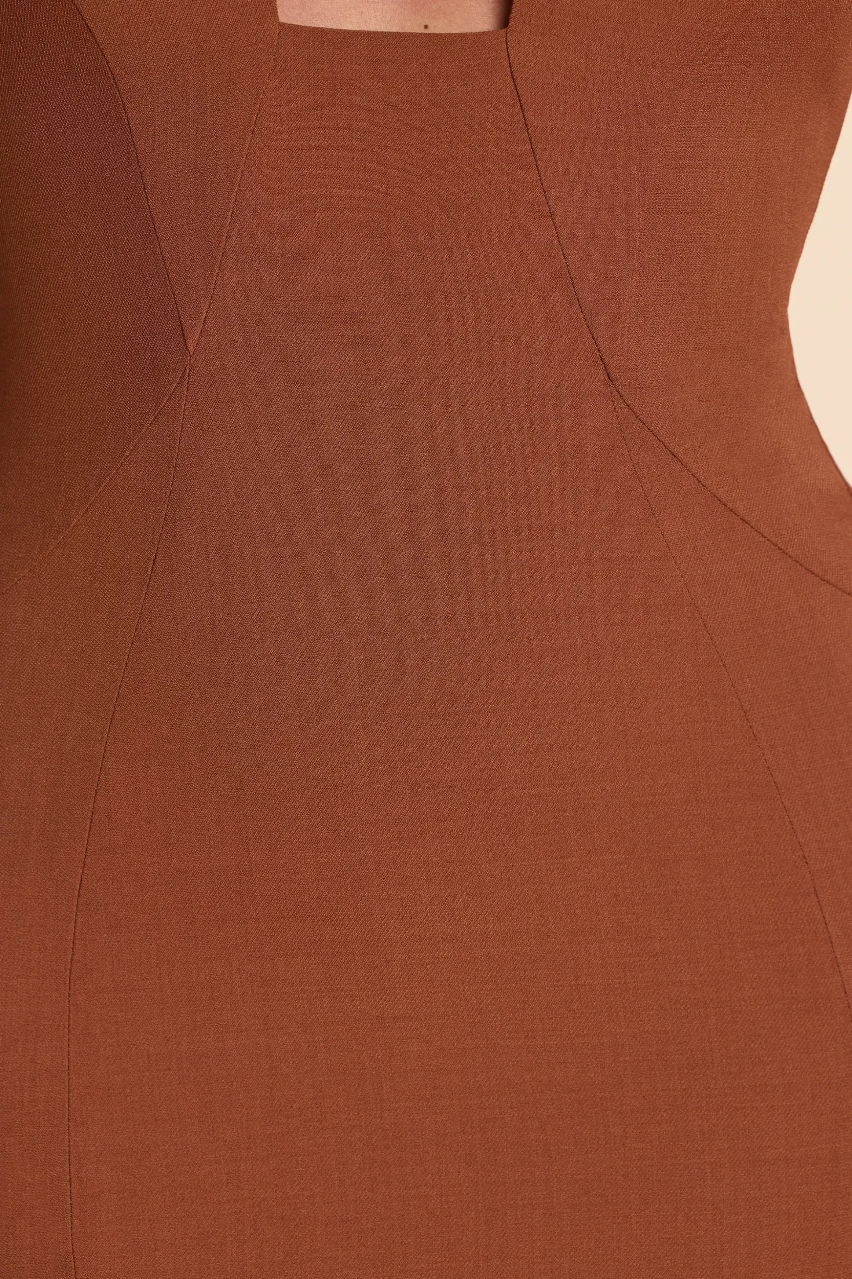 Oh Polly Women'S Clothing Sale - $65 And Under^Woven Twill Halter Neck Plunge Maxi Dress in Chestnut Brown ChestnutBrown