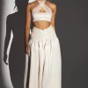 Oh Polly Women'S Clothing Sale - $65 And Under | Bride To Be^Woven Twill Voluminous Maxi Skirt in Ivory