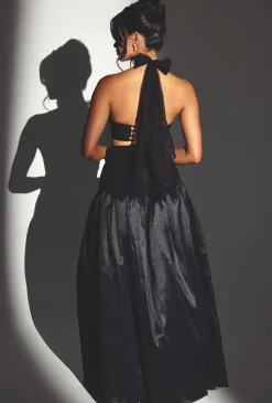 Oh Polly Women'S Clothing Sale - $65 And Under^Woven Twill Voluminous Maxi Skirt in Jet Black JetBlack