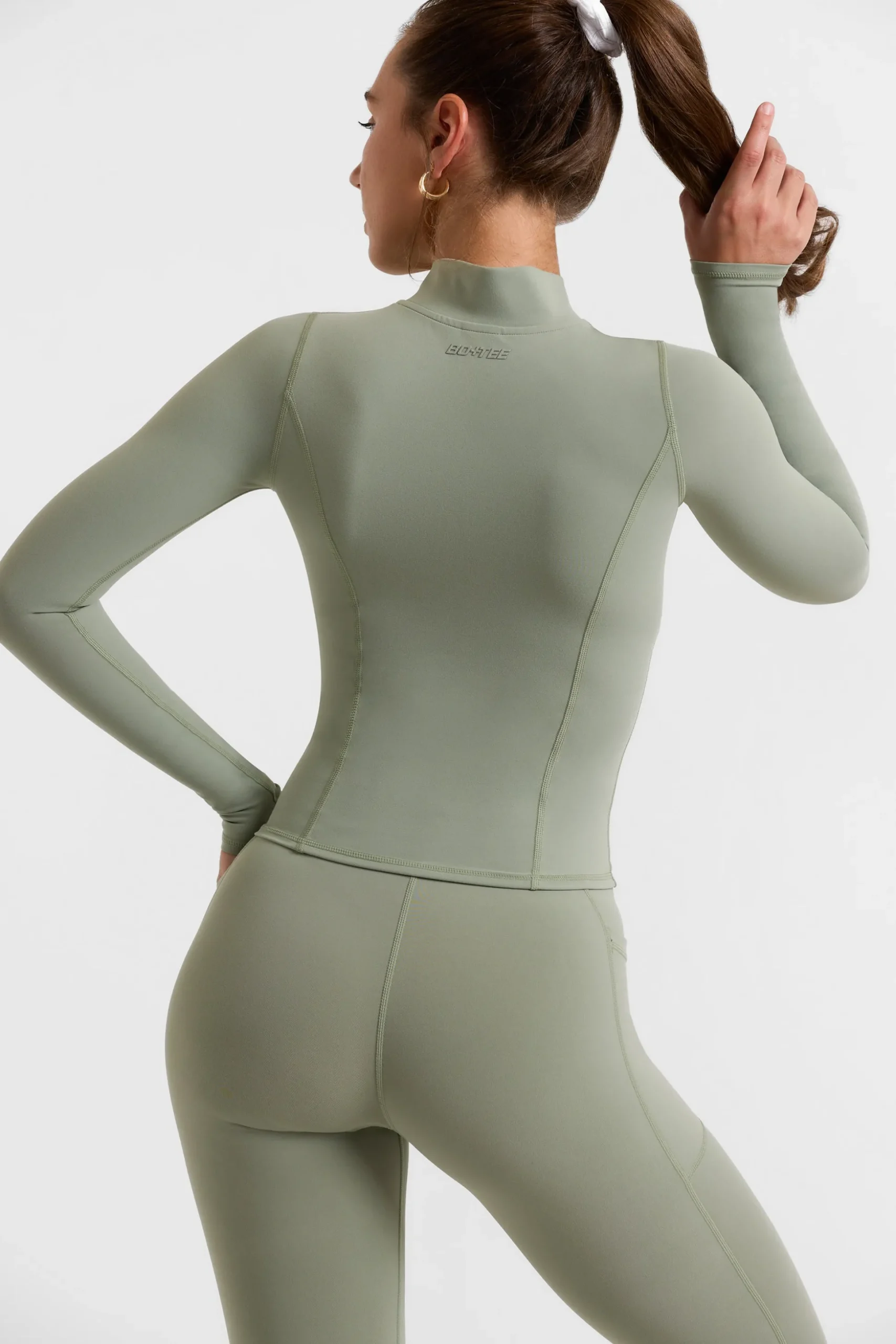 Oh Polly Matching Sets^Zip Up Jacket in Bamboo Green BambooGreen