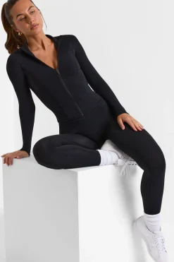 Oh Polly Matching Sets | Tops^Zip Up Jacket in Black