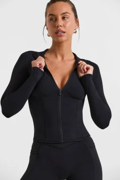 Oh Polly Matching Sets | Tops^Zip Up Jacket in Black