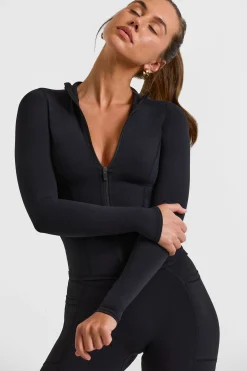 Oh Polly Matching Sets | Tops^Zip Up Jacket in Black