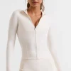 Oh Polly Tops^Zip Up Jacket in White