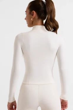 Oh Polly Tops^Zip Up Jacket in White